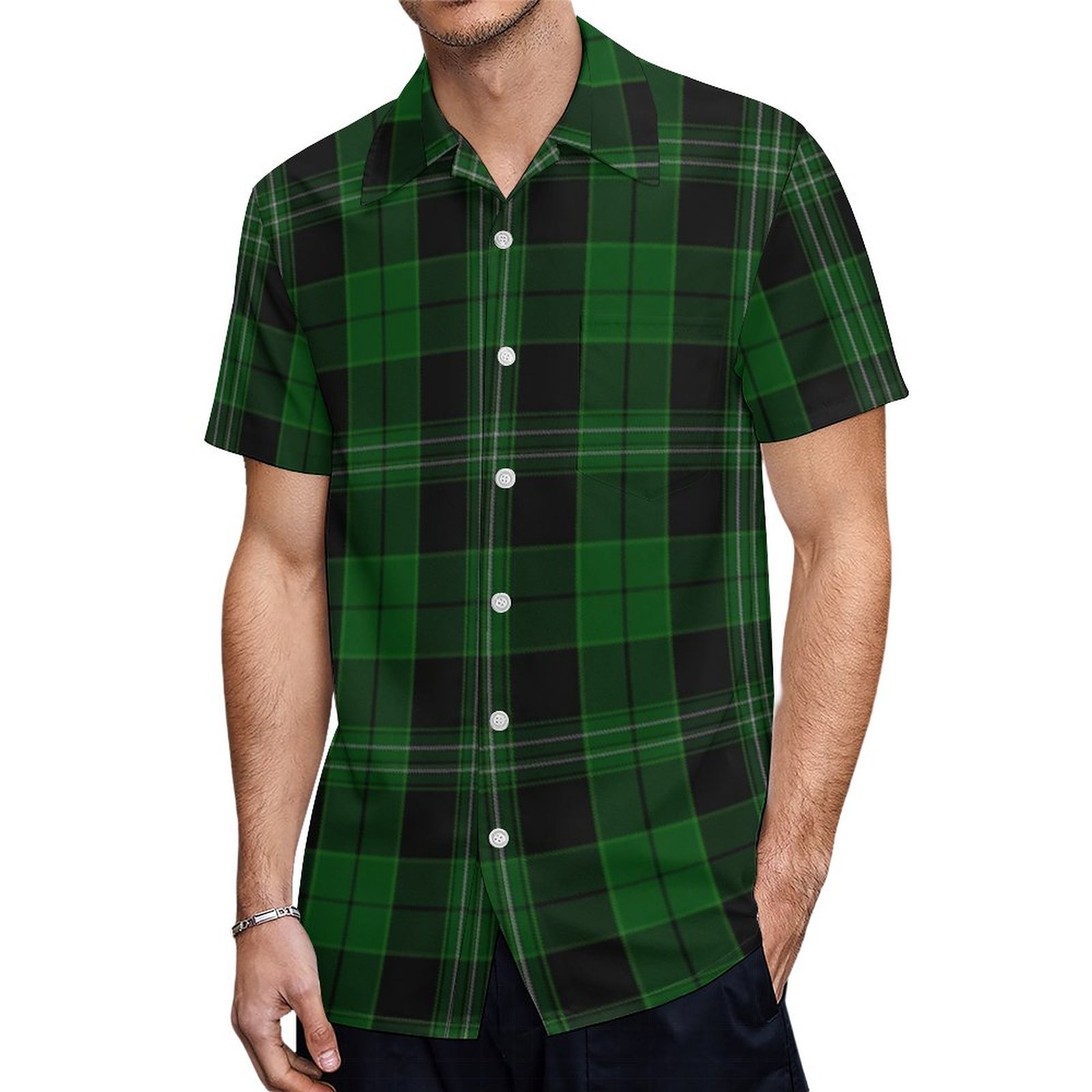 Scottish Clan Murphy Tartan Irish Plaid Hawaiian Shirt Mens Button Down Plus Size Tropical Hawaii Beach Shirts