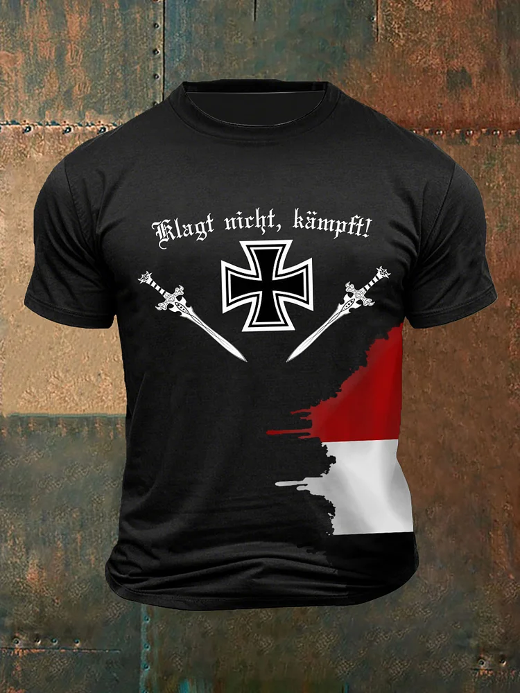 Männer Klagt nicht, kurzärmliges T-Shirt mit kurzen Ärmeln
