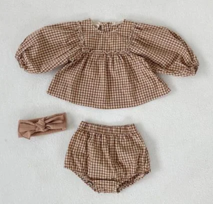 Baby Floral Suit 2021 Spring New Baby Girls Clothing Set Baby Blouse and Shorts 2 Pcs Peter Pan Collar Baby Blouse