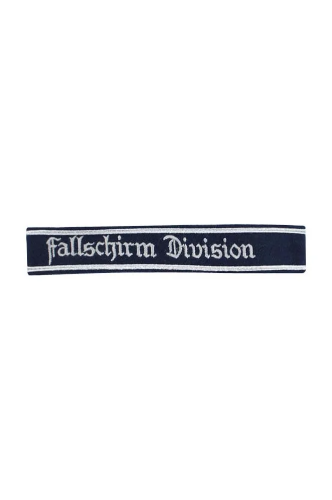   Luftwaffe Fallschirm Division Nco Dark Blue Backing Cuff Title German-Uniform