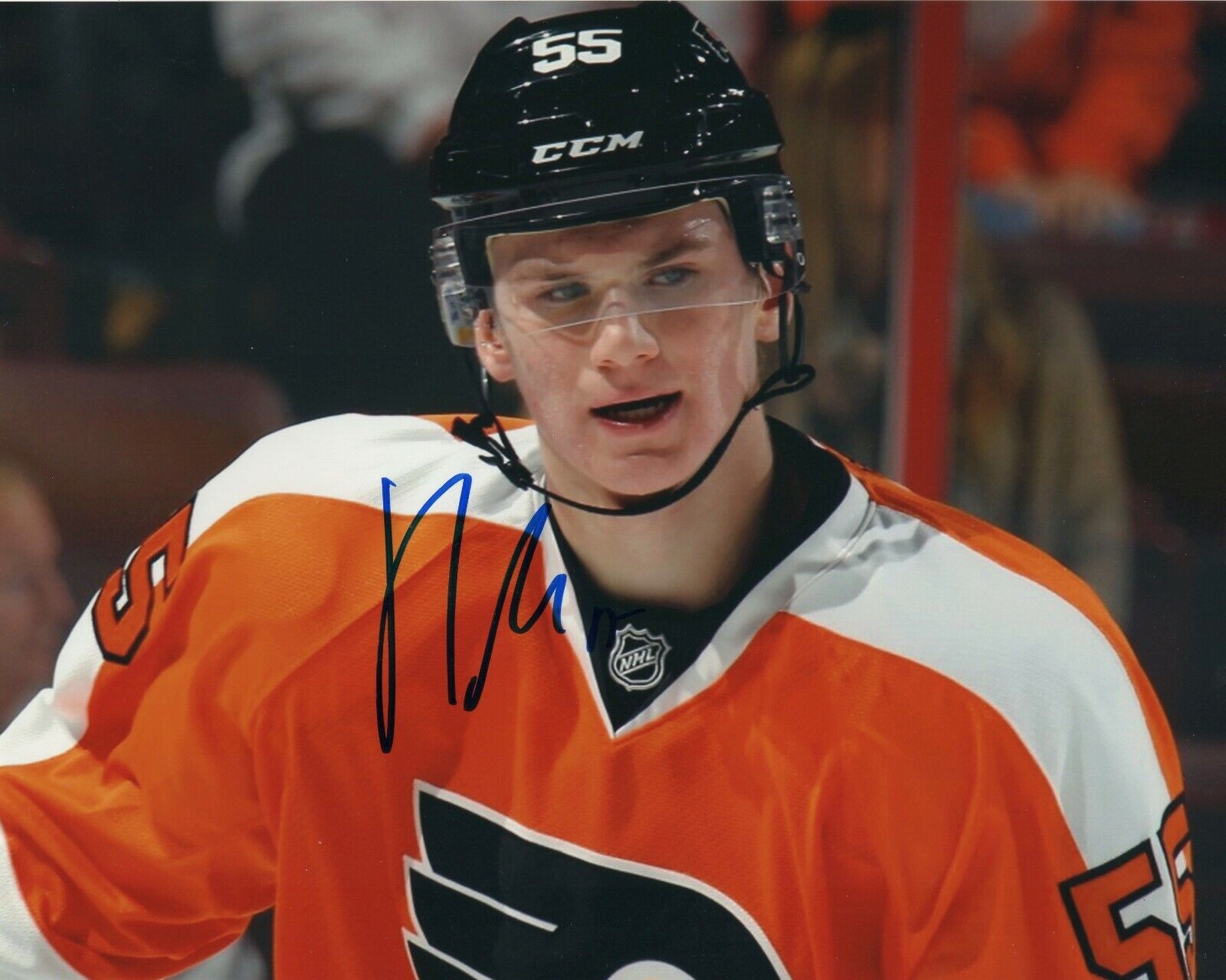 SAMUEL SAM MORIN SIGNED AUTOGRAPHED PHILADELPHIA FLYERS 8X10 Photo Poster painting EXACT PROOF 3