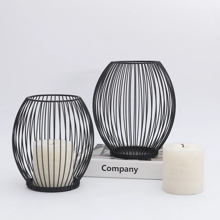 Modern Metal Basket Candle Holders | AvasHome