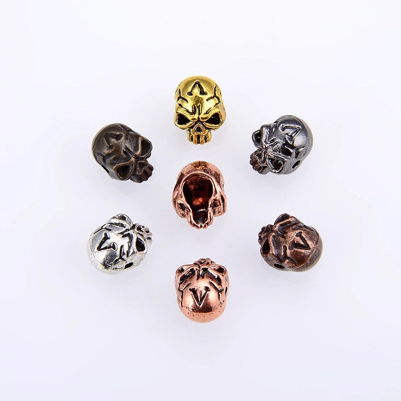 10 PCS/Package 12*9*8mm Hole 1~1.9mm Alloy Skull Jewelry Accessories