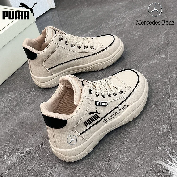 PUMA® MERCEDES-BENZ® VODOTESNÉ PROTIŠMYKOVÉ TEPLÉ DÁMSKE ČIŽMY Z LÝTKOVEJ KOŽE (LIMITOVANÁ EDÍCIA)
