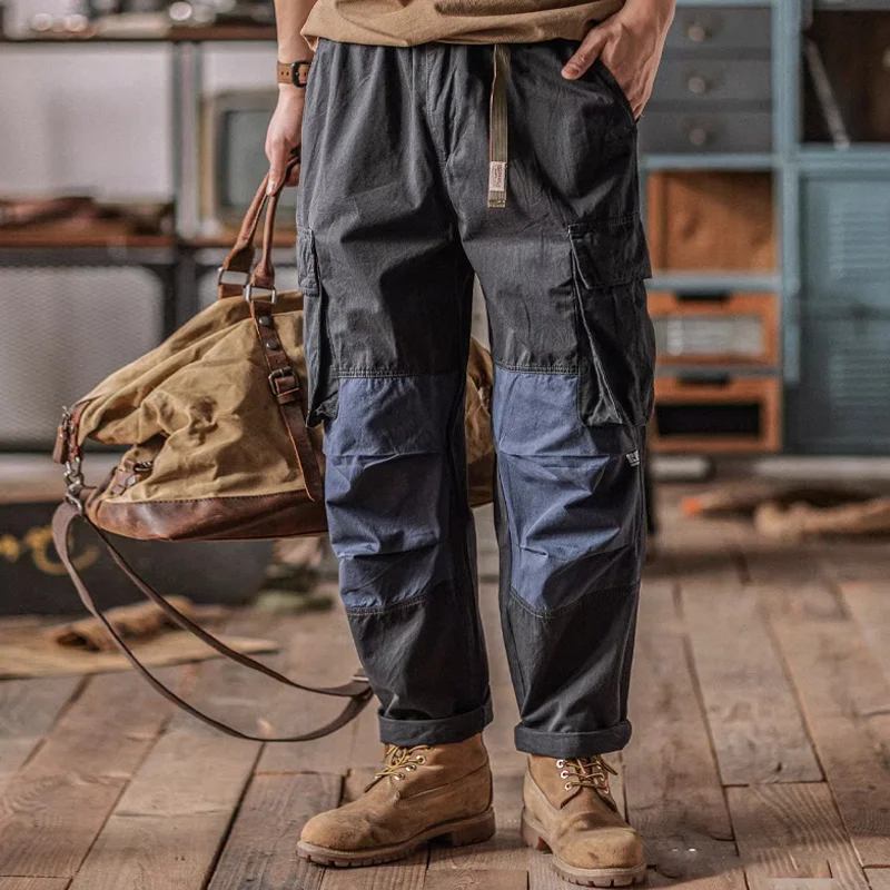 Vintage Washed Pocket Lightweight Cotton Cargo Pants