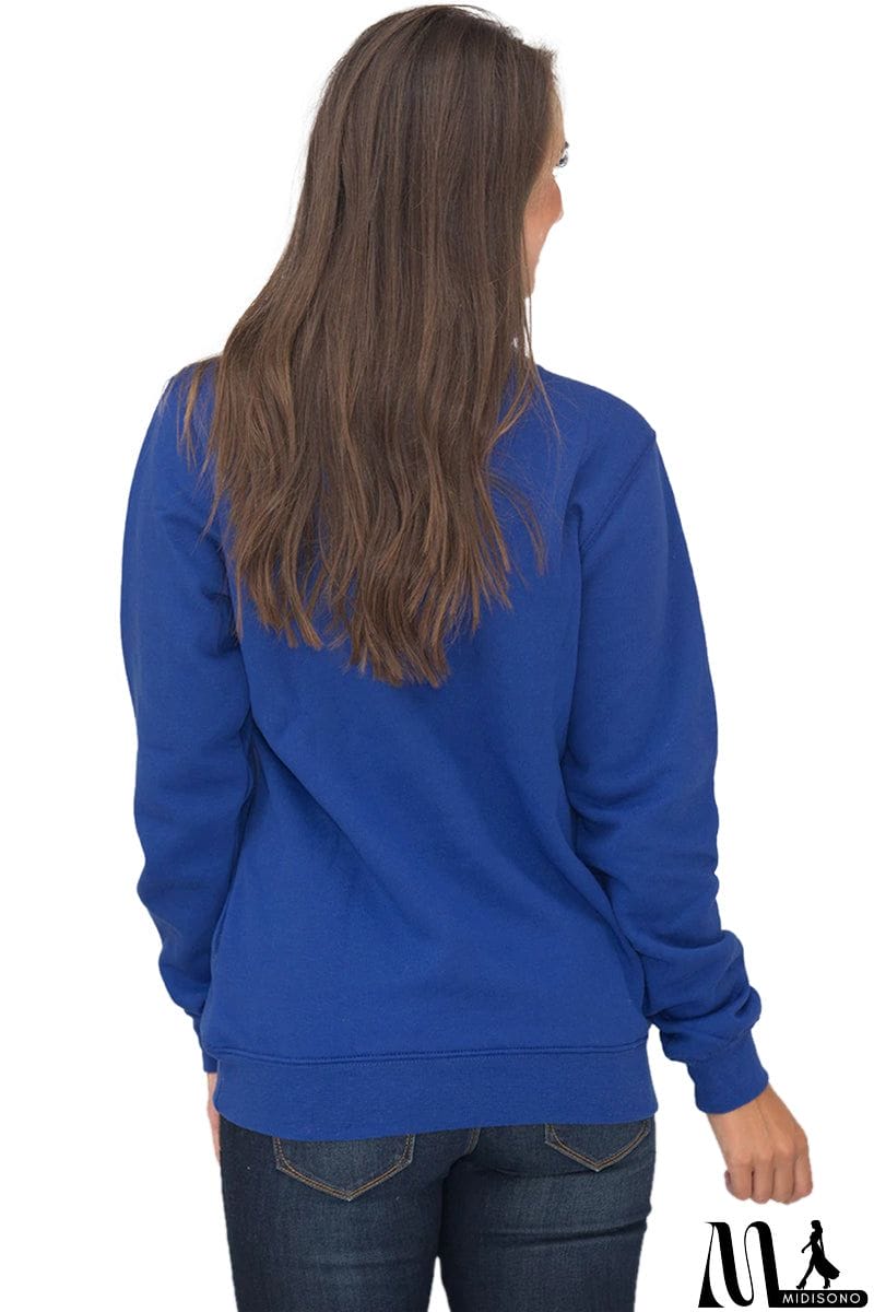 MidiSono - Pocket Style Quarter Zip Sweatshirt