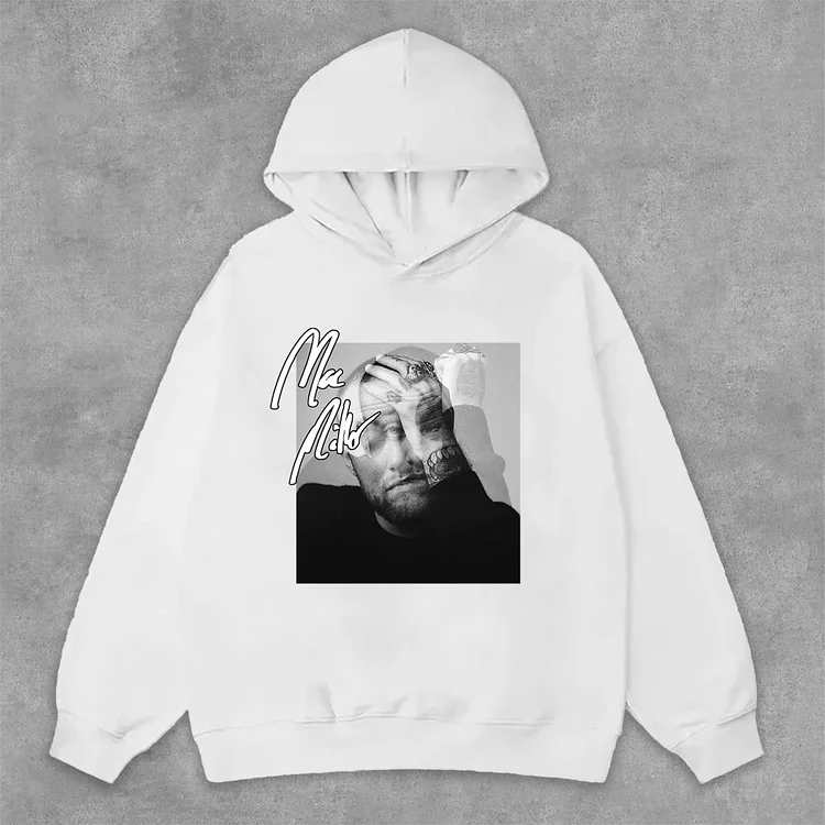 Mac Miller Album Graphic Print Side Pockets Hoodie SOPULA