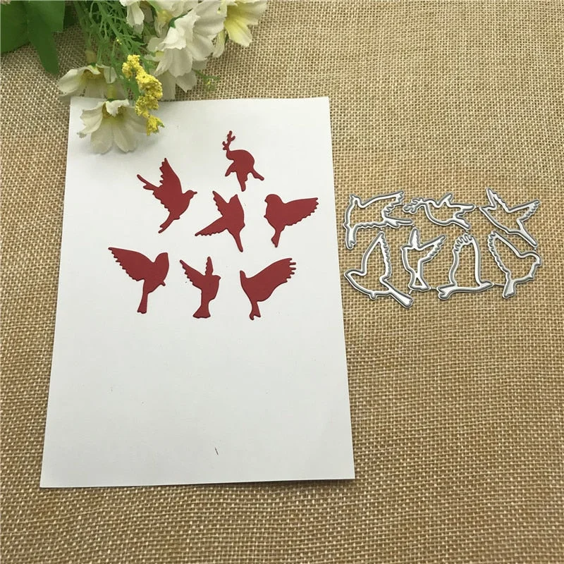 Birds A flock of Sky Birds Decoration Metal Cutting Dies Craft Stamps die Cut Embossing Card Make Stencil Frame