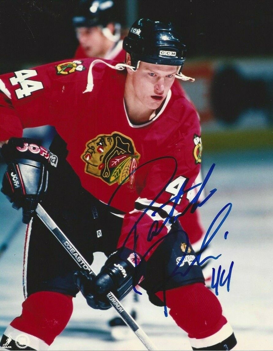 Pat Poulin Autographed 8x10 Chicago Blackhawks#S207