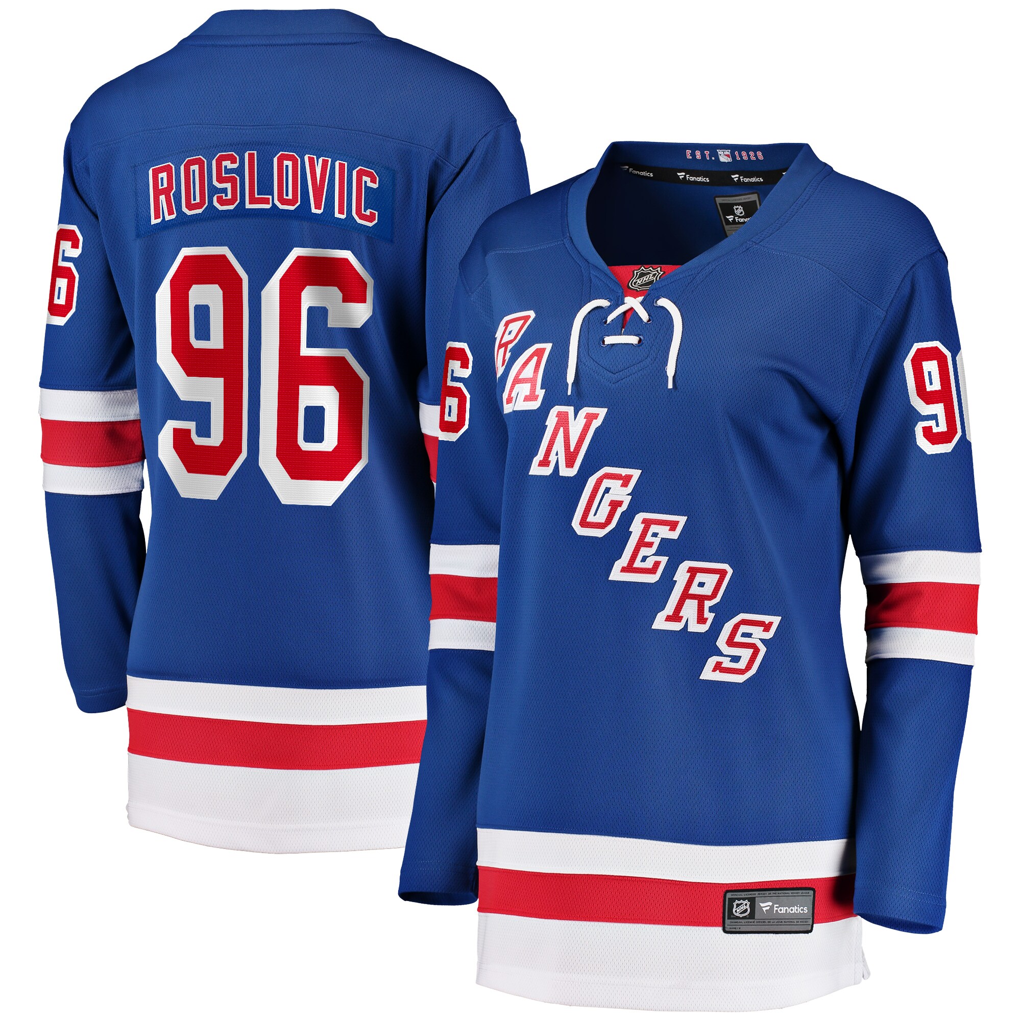 Jack Roslovic New York Rangers Fanatics Women&rsquo;s Home Breakaway   Jersey &ndash; Blue mysite