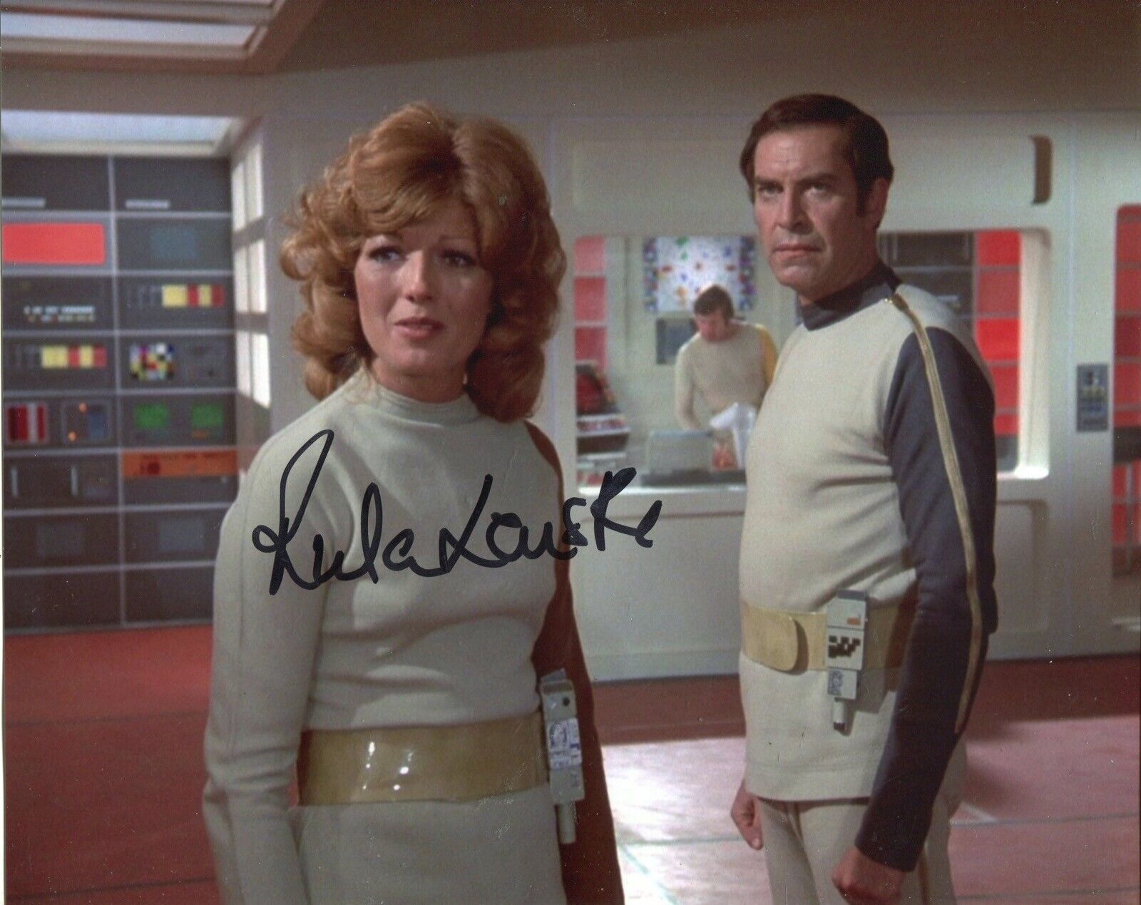 Actress Rula Lenska signed TV science fiction SPACE 1999 Photo Poster painting - UACC DEALER