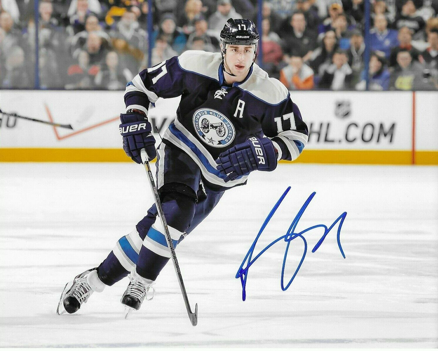 Columbus Blue Jackets Brandon Dubinsky Signed Autographed 8x10 NHL Photo Poster painting COA #8