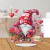 Diamond Painting Acrylic Valentines Day in February Gnome Ornaments Tabletop Home Office Decor
