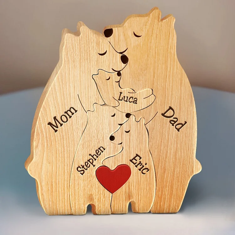 Family - Custom Wooden Bears Family - Wooden Pet Carvings