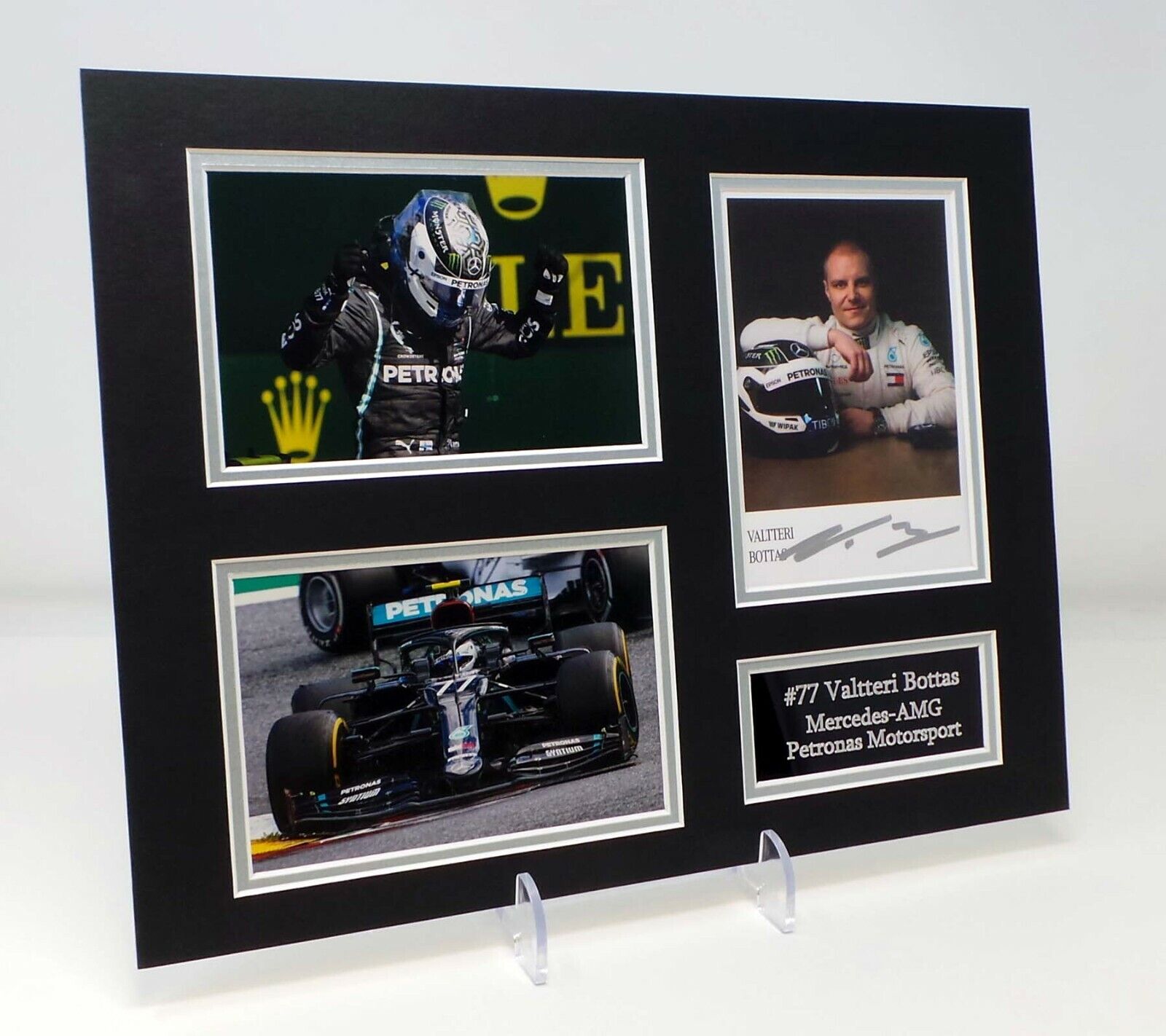 Valtteri BOTTAS Signed Mounted Photo Poster painting Display C AFTAL Mercedes Racing Driver COA