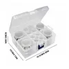 4Psc Pumpkin +8Pcs Round Bottles Diamond Painting Containers Multi Purpose Portable Plastic Case Box with Stickers & Compartments Arts Crafts Storage Bottle for Hardware Rhinestone (8PCS)