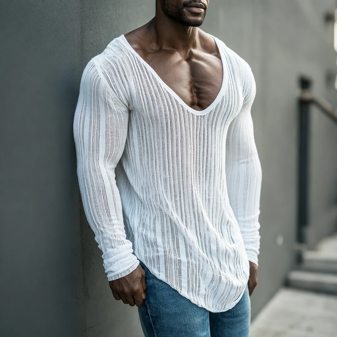 Men's Slightly See-through T-shirt-inspireuse