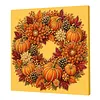 Framed Pumpkin Flowers - Pearls Painting Kit DIY Diamond Painting Pearl Dot Crafts 20x20CM