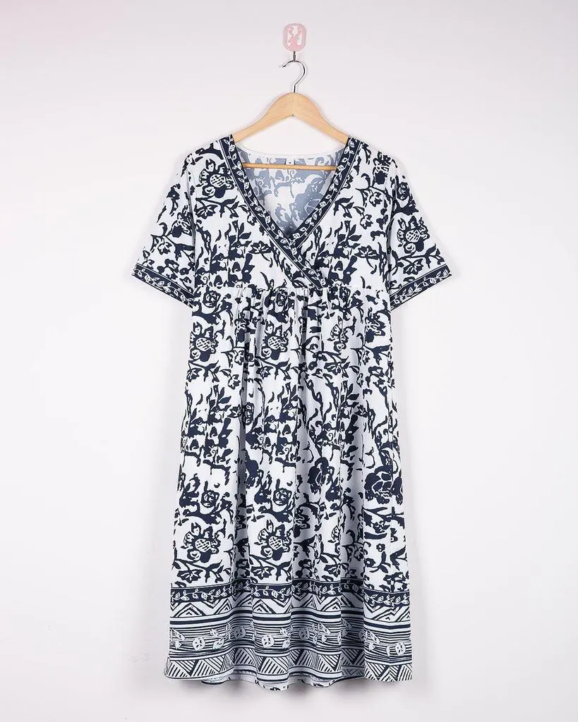 Better to Best Printed Dress-vocosishoes