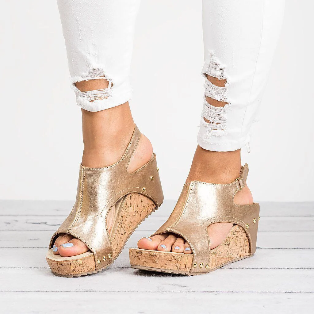 Flat platform sandals women's over-toe shoes