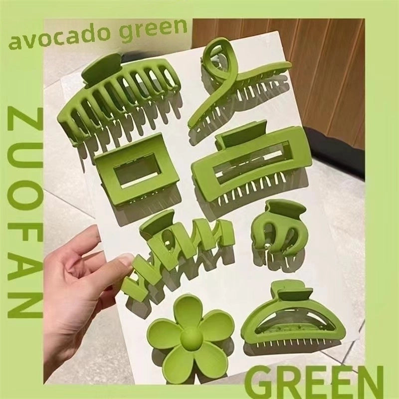 Summer Explosions Color Suit Grab Clip Large Simple Hairpin Women’s Back Of Head Hairpin High-end Shark Clip Headwear