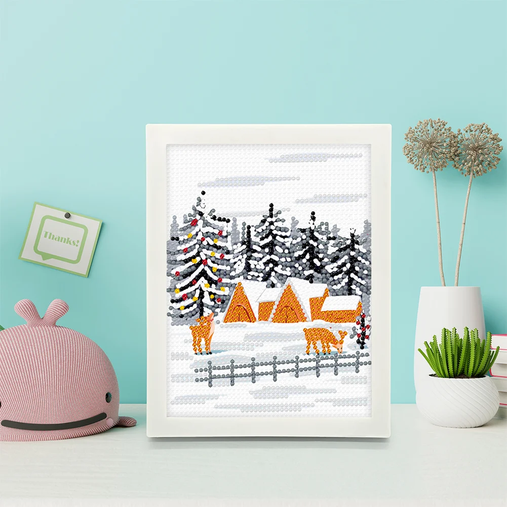 DIY Landscape Full Drill Diamond Painting for Beginners(Canvas|15*20cm)【with Plastic Frame】