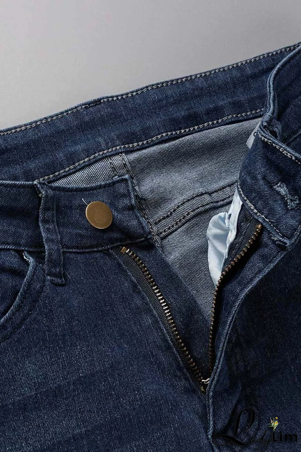 Black Street Solid Patchwork Plus Size Jeans