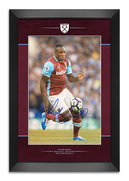 Michail Antonio SIGNED & Framed 12X8 Photo Poster painting West Ham United Genuine AFTAL COA