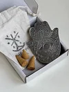 Hand Of Fatima Handmade Metal Incense Holder Tray For Burning Incense