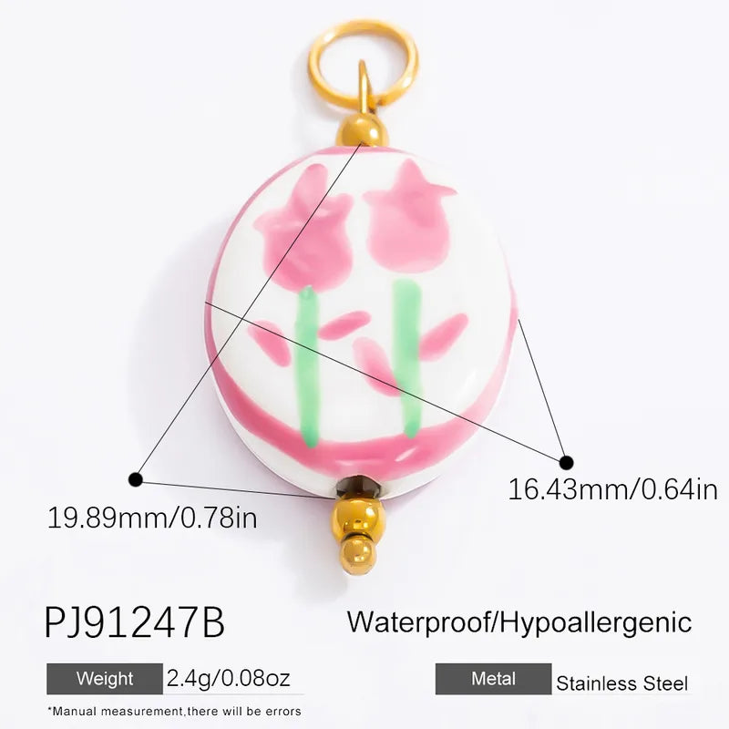 1 Piece 12.64*13.28mm 304 Stainless Steel Zircon 18K Gold Plated Heart Shape Pendant Jewelry Accessories