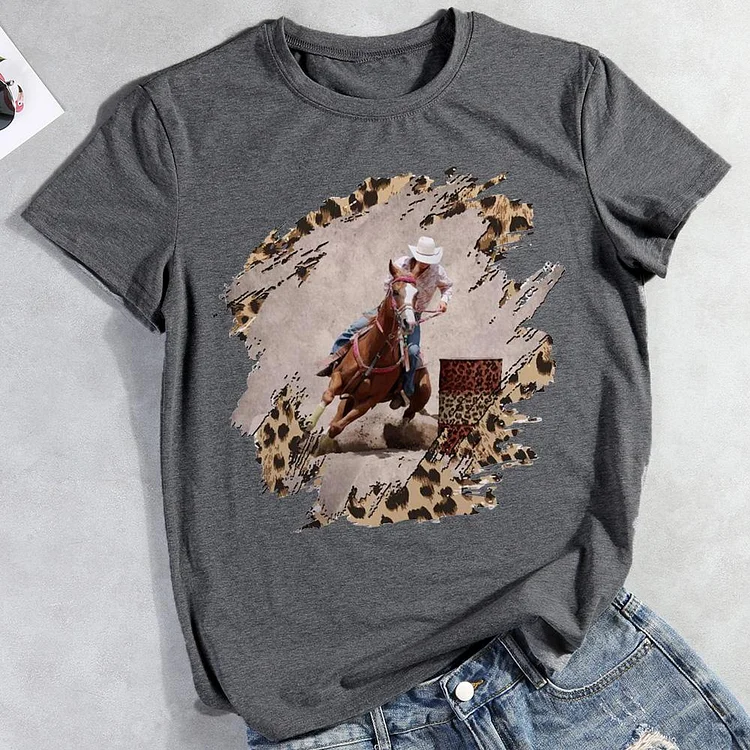 PSL - Cowgirl Racing Love Horses T-shirt Tee -012127