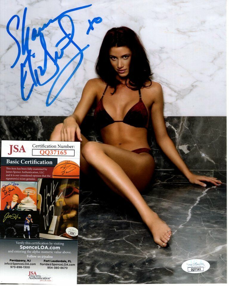 SHANNON ELIZABETH signed 8x10 Photo Poster painting JSA