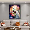 White Peacock Full Stamped Cross Stitch Kit 11CT 3-Strand 50x65cm Animal Series