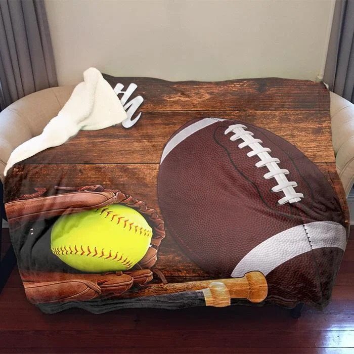 Personalized Softball Blanket For Comfort & Unique|DY04