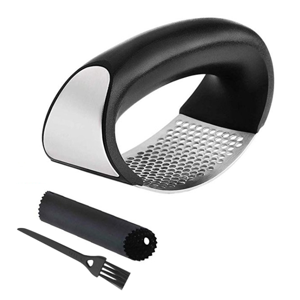 

3pcs/set Stainless Steel Garlic Press Ginger Crusher Kitchen Tool (Green), Black, 501 Original