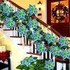 8Pcs 3D Blue Artificial Flowers DIY Desktop Diamond Art Kit