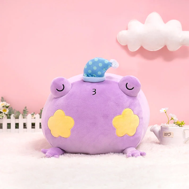 Mewaii® Fluffffy Family Purple Frog Stuffed Animal Kawaii Plush Pillow Squishy Toy