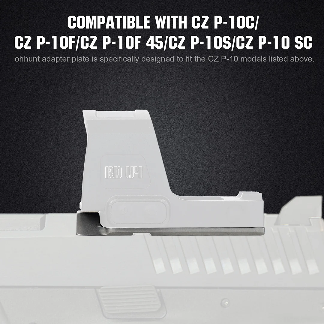 ohhunt&reg; CZ P10 S/C/F Optics Adapter Plate fit 407C 507 508T CNC Machined from 6AL4V Titanium