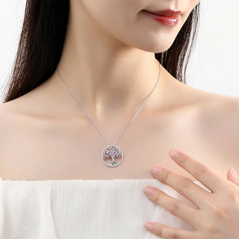 925 Sterling Silver Life Tree Pendant Necklace