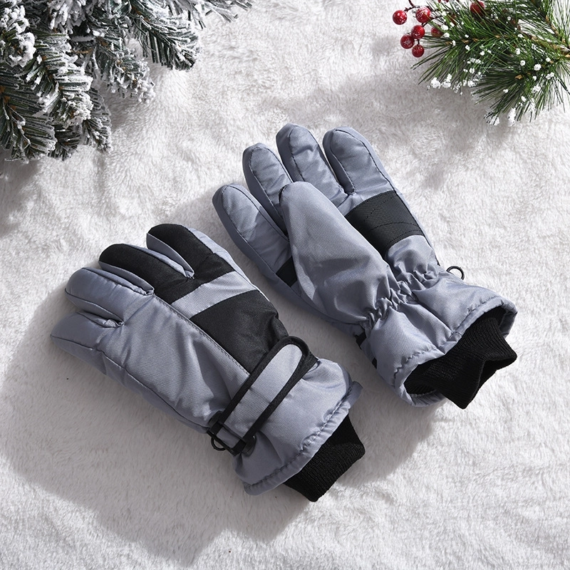Outdoor Ski Gloves Winter Wear-resistant Velvet Padded Warm Gloves Cold-proof Waterproof Riding Gloves