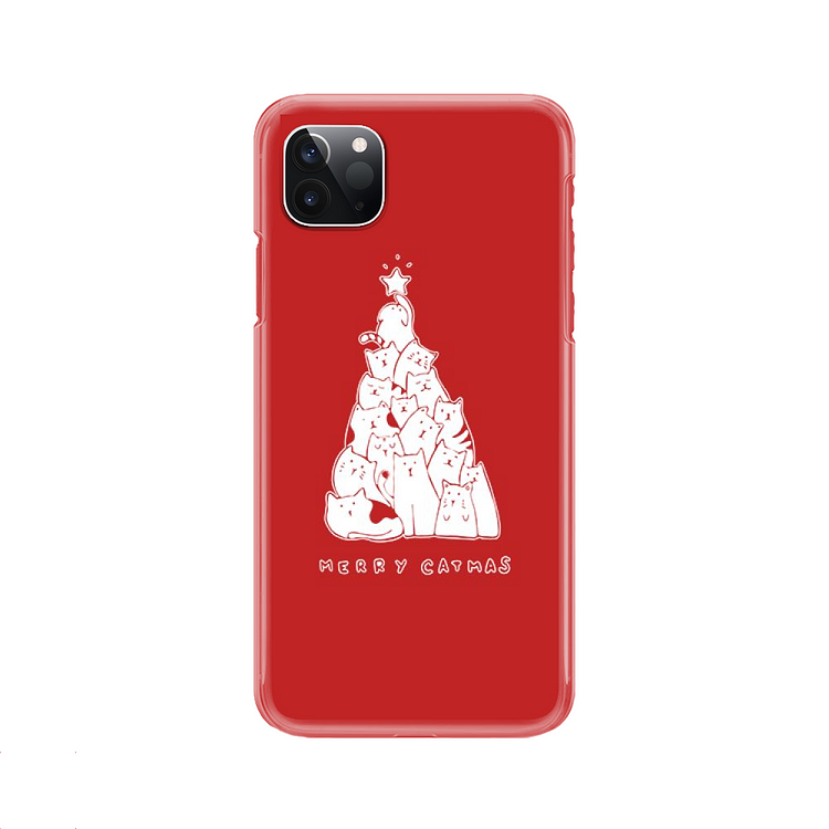Cute Cat Christmas Tree, Christmas iPhone Case
