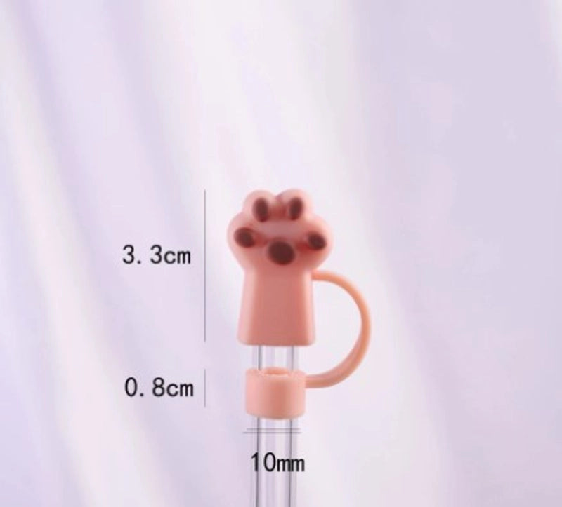 Casual Vacation Solid Color PVC Soft Rubber Straw Decorative Cap 1 Piece