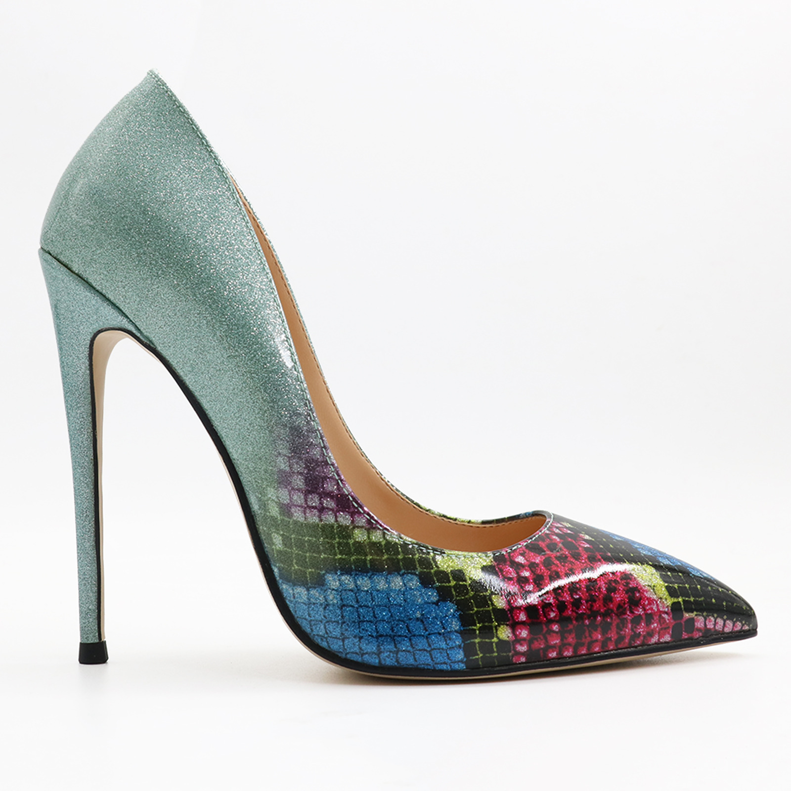 4.72" Mixcolor Fashion Heels Party Pumps-vocosishoes