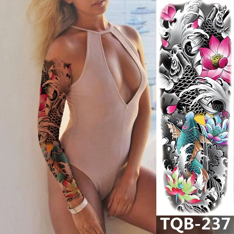 Large Temporary Tattoos Full Arm Tattoo Sleeves for Men Women