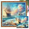 Coffee Sailboat-11CT Stamped Cross Stitch 40*40cm/15.75*15.75in tapestrymarket