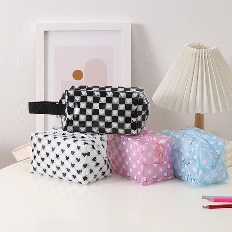Heart Shape Pvc School Korean Style Pencil Case