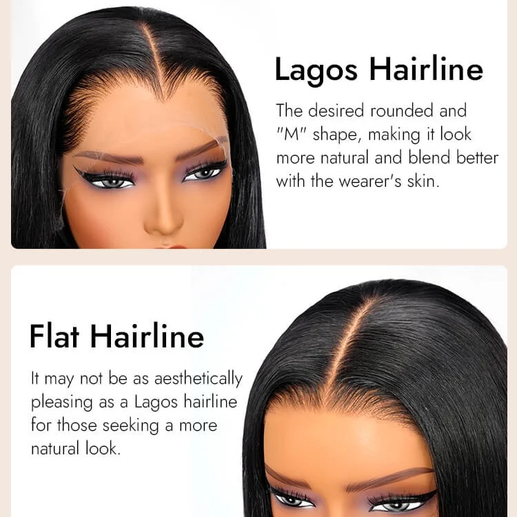 M-Shaped Hairline Straight 13x6 Frontal Wig Lagos Hairline Wigs
