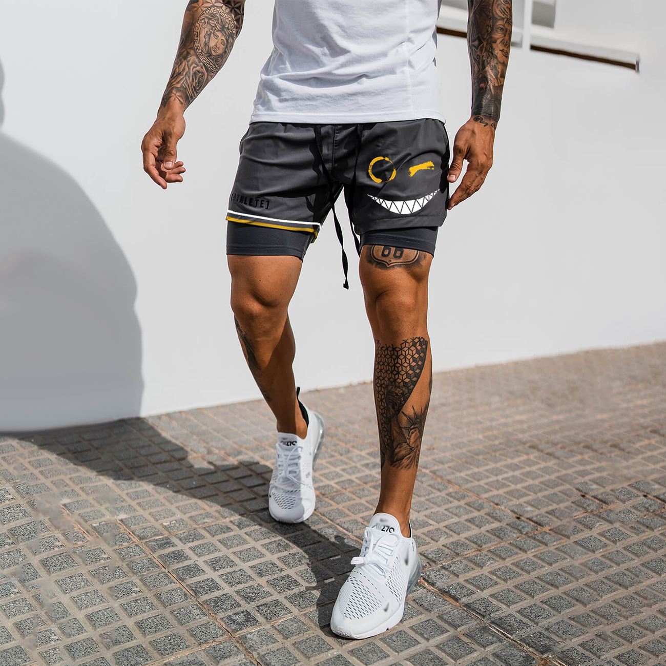 Men's Smiley Shorts Performance Shorts