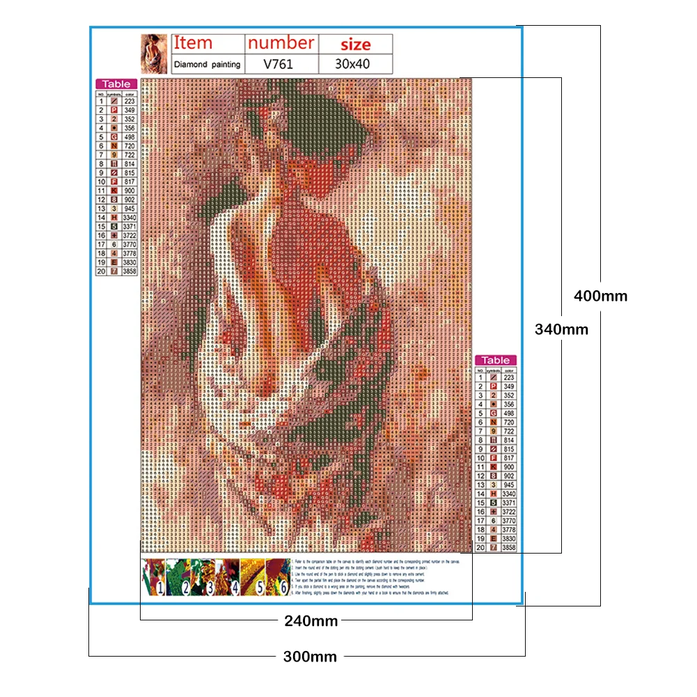 Diamond Painting - Full Round Drill - Charming Woman(30*40cm)