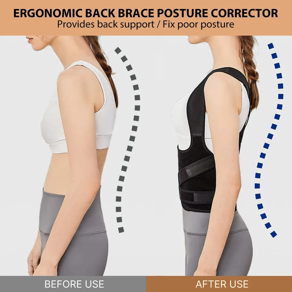 Unisex Youth Back Brace Adjustable and Lightweight Corrector Straightener for Scoliosis Hunchback